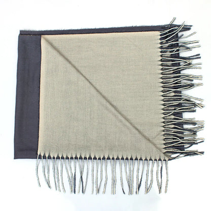 Dual Cashmere Hijab - Grey - hazel