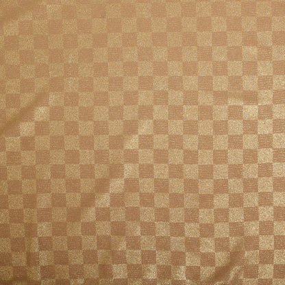 Chiffon Check Foil-Camel