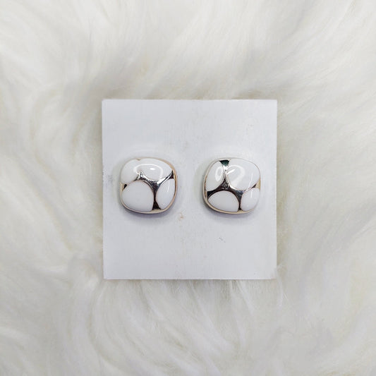 Antique White Square Magnet Pins