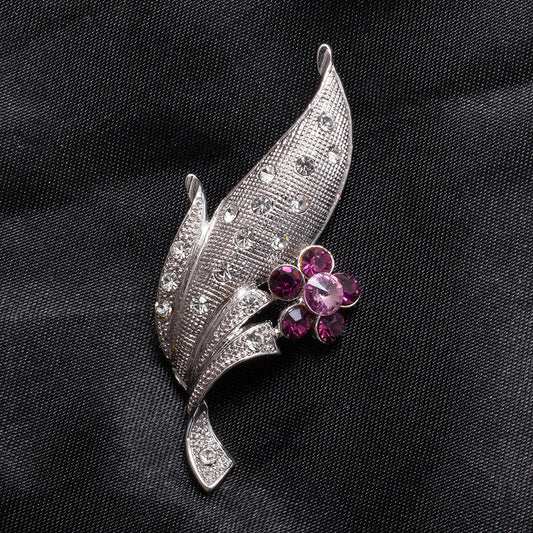 Feuille Silver Brooch