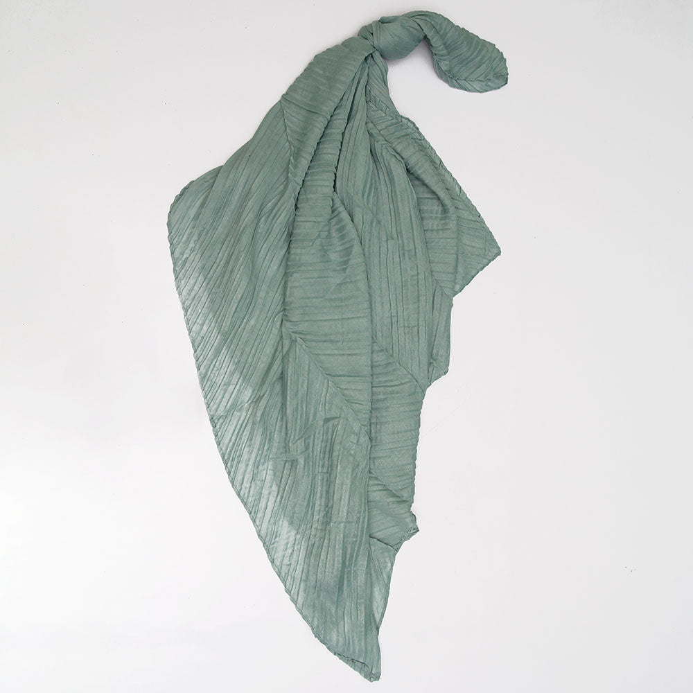 Crinkle Lawn Hijab - Sea Green