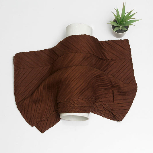 Crinkle Lawn Hijab - Brown