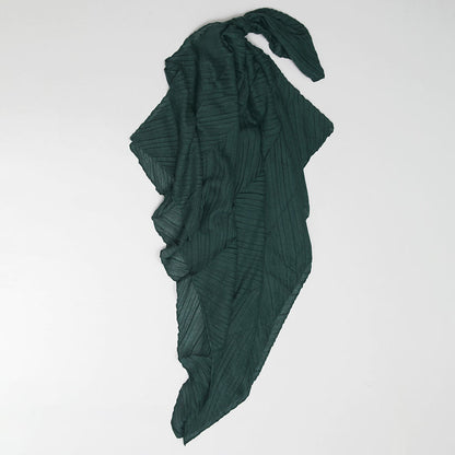 Crinkle Lawn Hijab - Dark Green