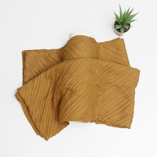 Crinkle Lawn Hijab - camel