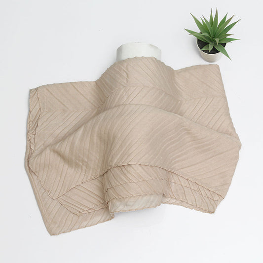 Crinkle Lawn Hijab - Beige