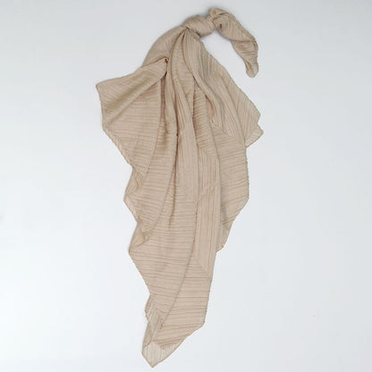 Crinkle Lawn Hijab - Beige