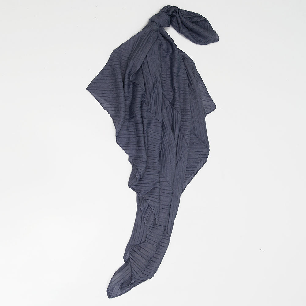 Crinkle Lawn Hijab - Navy Blue