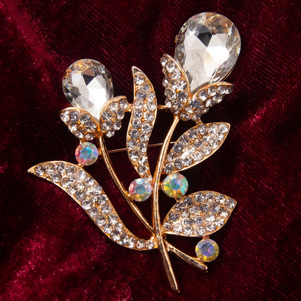 CLEAR DROP BROOCH