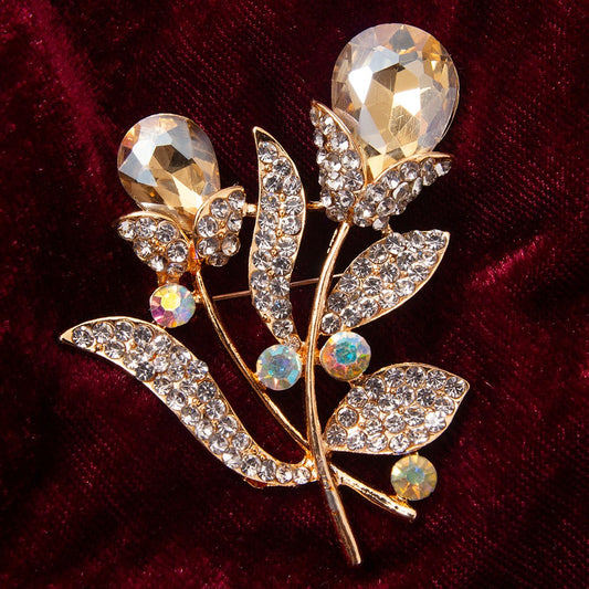 GOLD DROP BROOCH