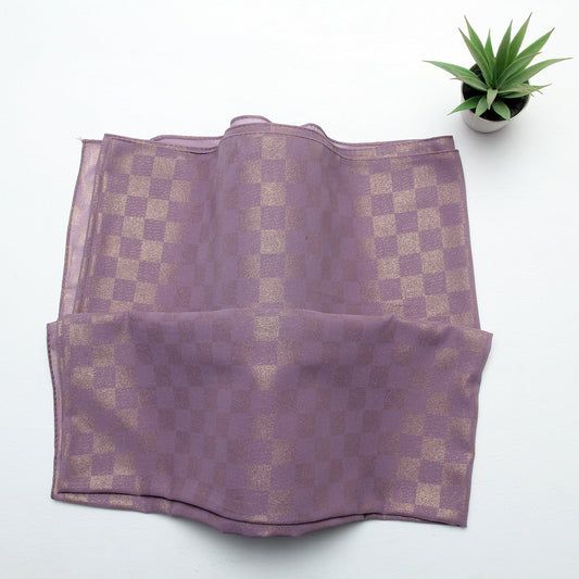 Chiffon Check Foil-Light Purple