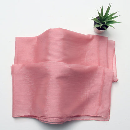 Metallic Chiffon-Baby Pink