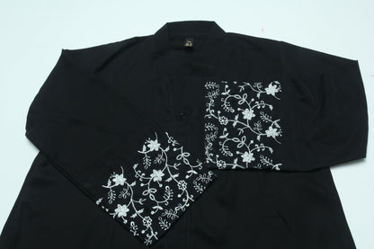 Black Sleeves Embroidery Abaya | The Classic Edits