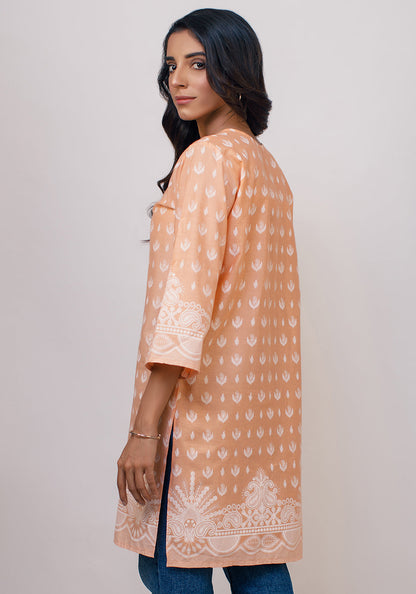 Arzoo Peach Lawn Kurti