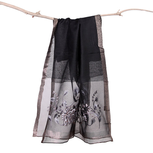 Organza Embroidery Black