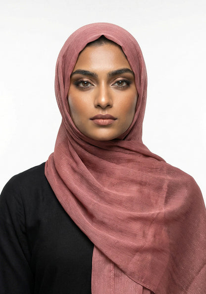 Metallic Chiffon-Peach