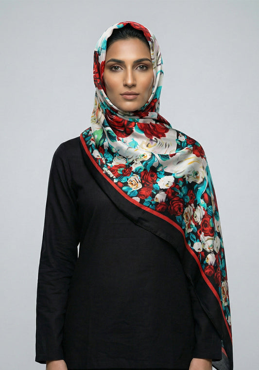 Silk Branded-Black-Red