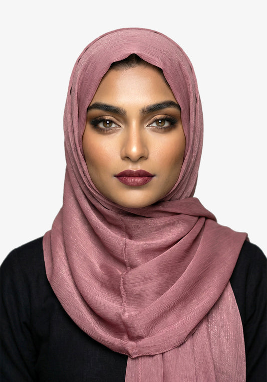 Metallic Chiffon-Tea Pink