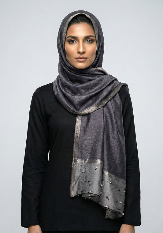 Organza Pearl Dark Grey