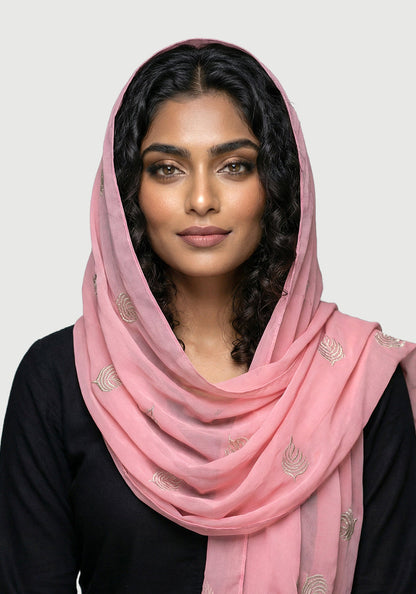 Lawn Embroadry-Peach