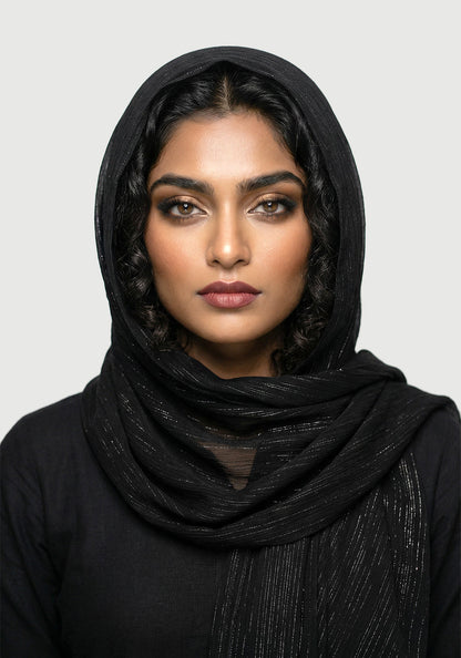 Metallic Chiffon-Black