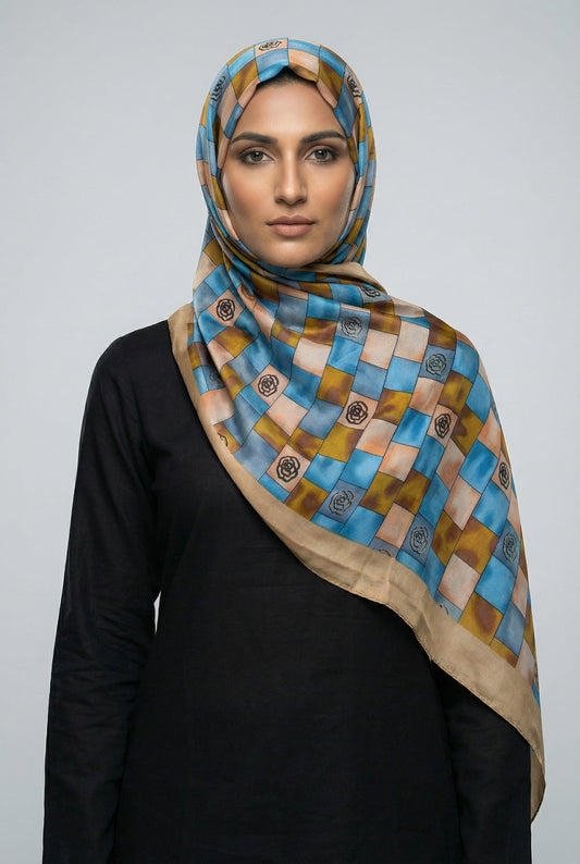 Silk Branded-Golden-Blue