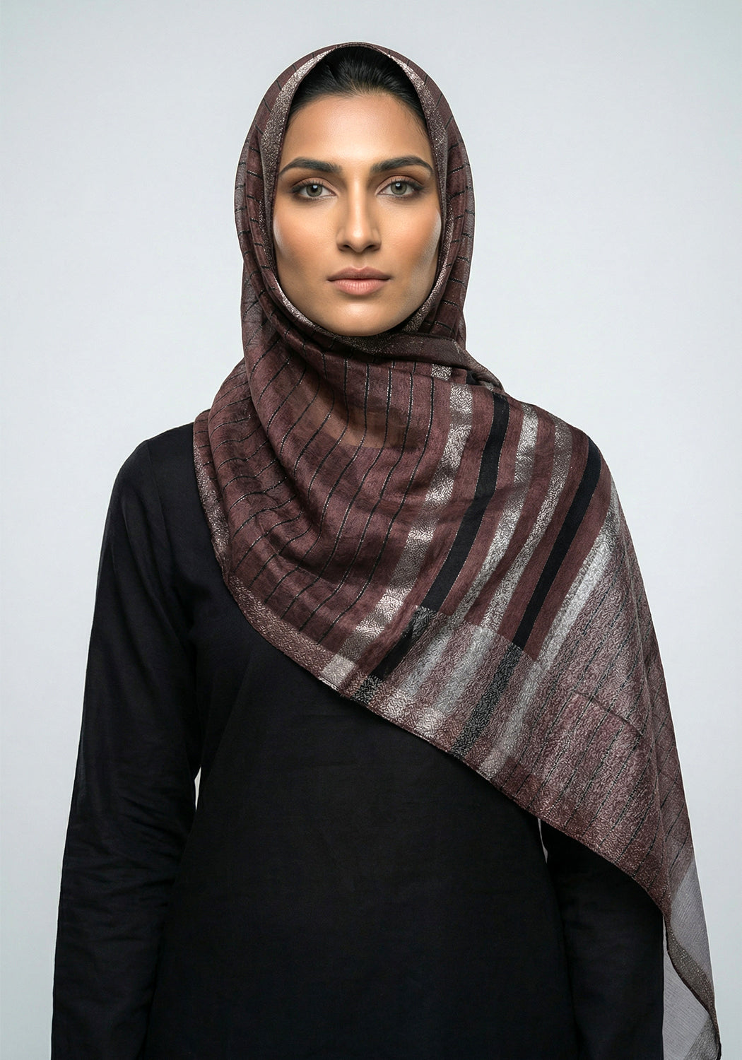 Organza Border Dark Brown