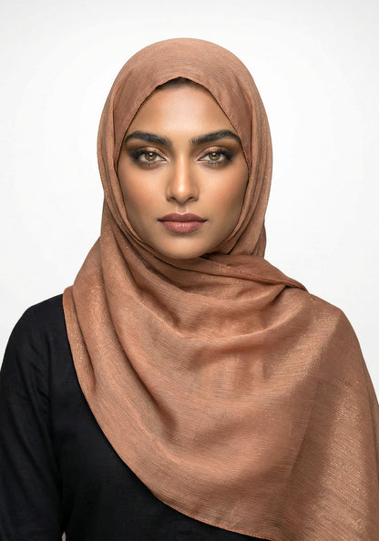 Metallic Chiffon-Fawn