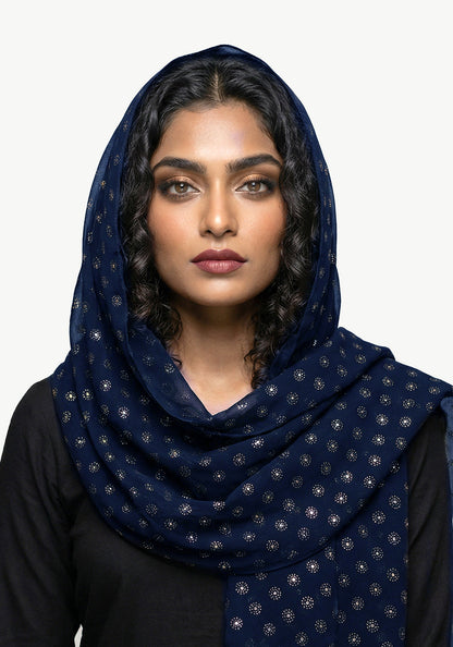 Chiffon Due Drop-Navy Blue