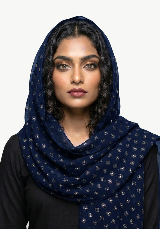 Chiffon Due Drop-Navy Blue