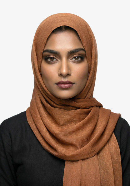 Metallic Chiffon-Camel