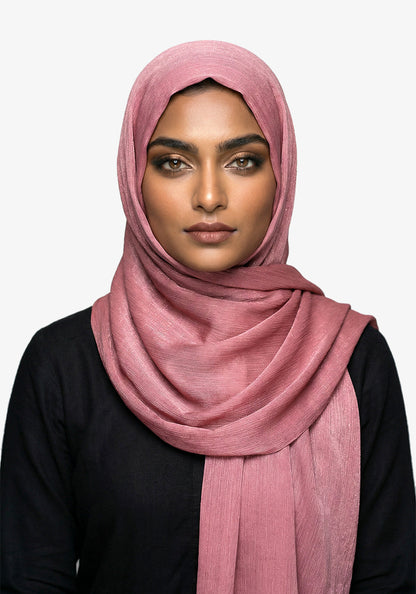 Metallic Chiffon-Light Pink