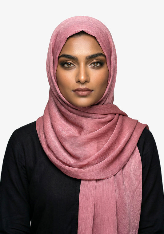 Metallic Chiffon-Light Pink