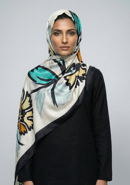 Silk Branded-Off White-Black